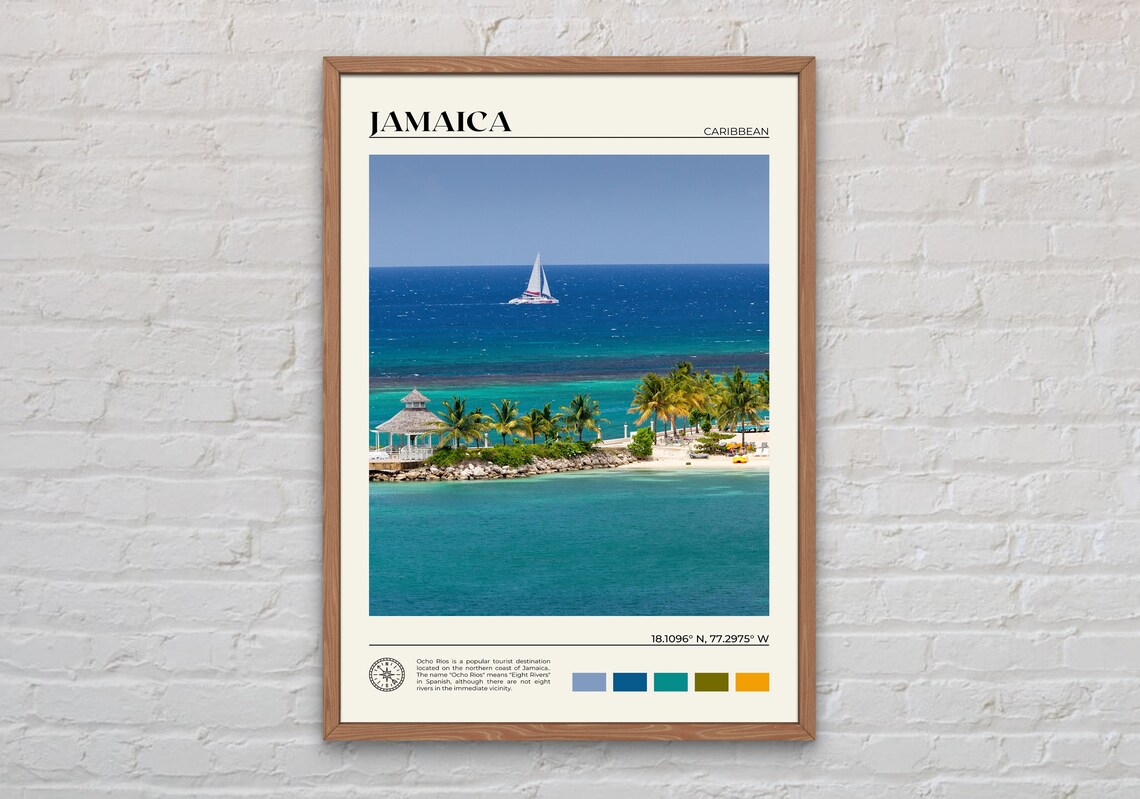 Jamaica Photo Print, Kingston Caribbean Decor