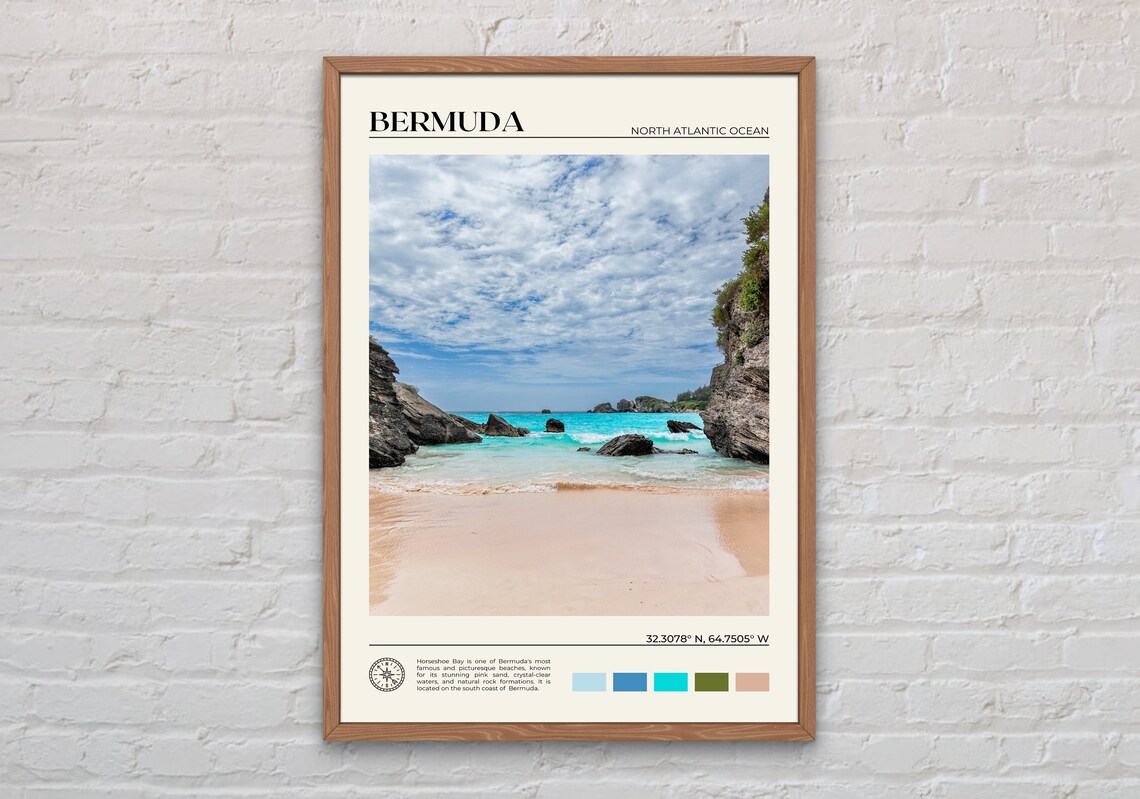 Bermuda Real Photo Travel Poster, North America