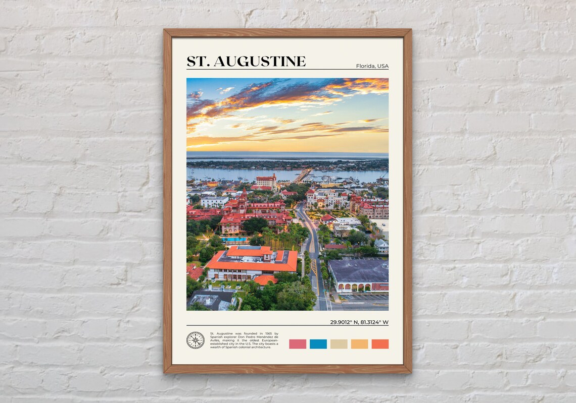 St Augustine Real Photo Art Print