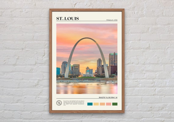 St Louis Travel Poster, Real Photo Wall Art