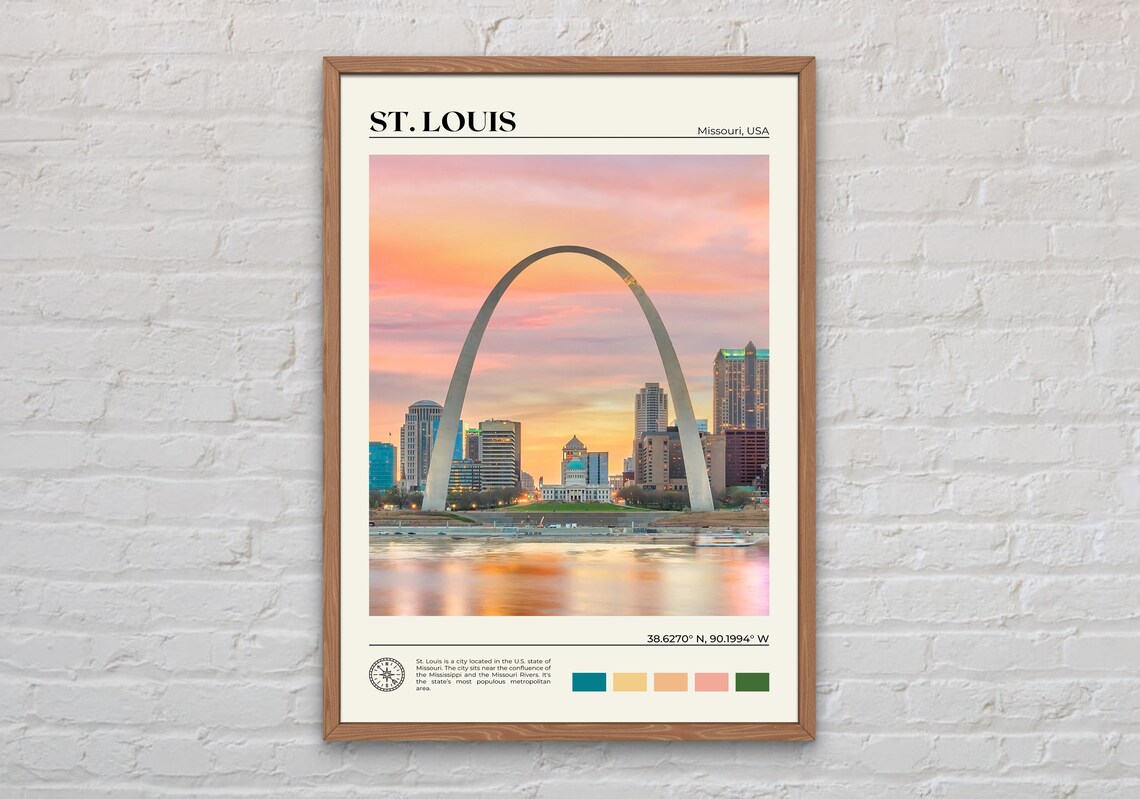 St Louis Travel Poster, Real Photo Wall Art