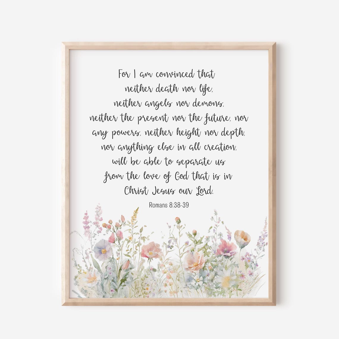 Romans 8 38-39 Nothing Can Separate Us From the Love of God Poster