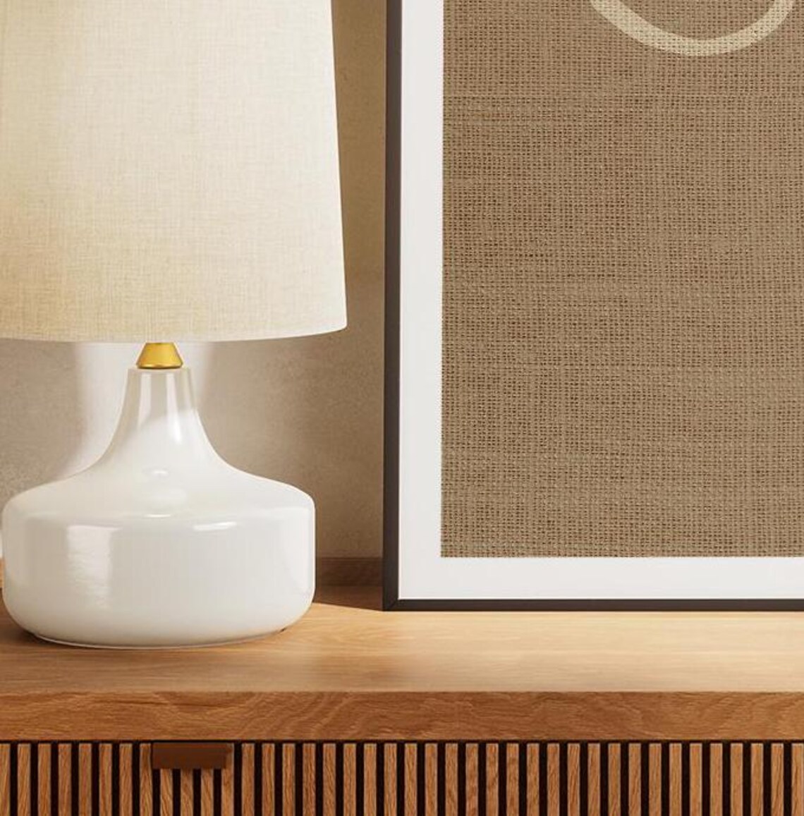 Minimalist Woman Poster, Beige Texture Abstract - Image 6