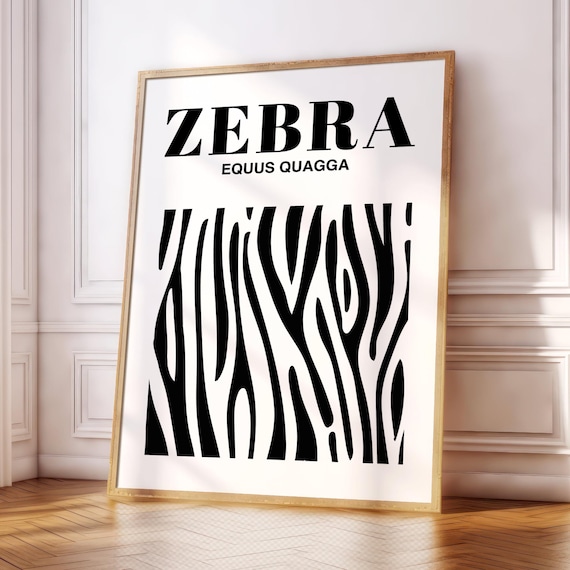 Zebra Poster Print Wildlife Jungle Animal Lovers Nature Gallery Wall Living Roombedroomkitchen Art A5a4a3a2a1a0