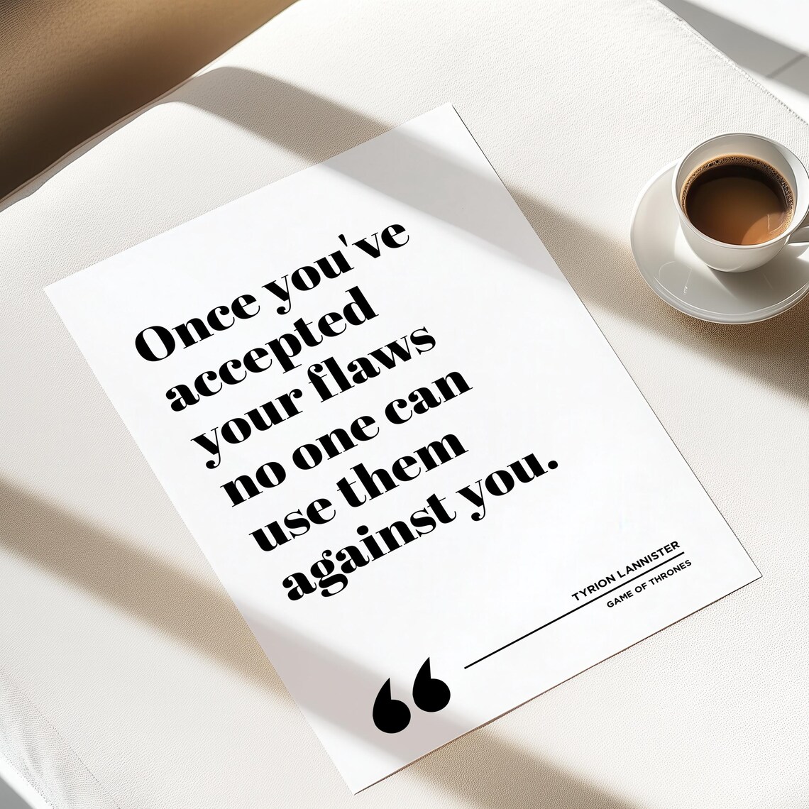 Tyrion Lannister Game of Thrones Flaws Quote Minimalist Poster