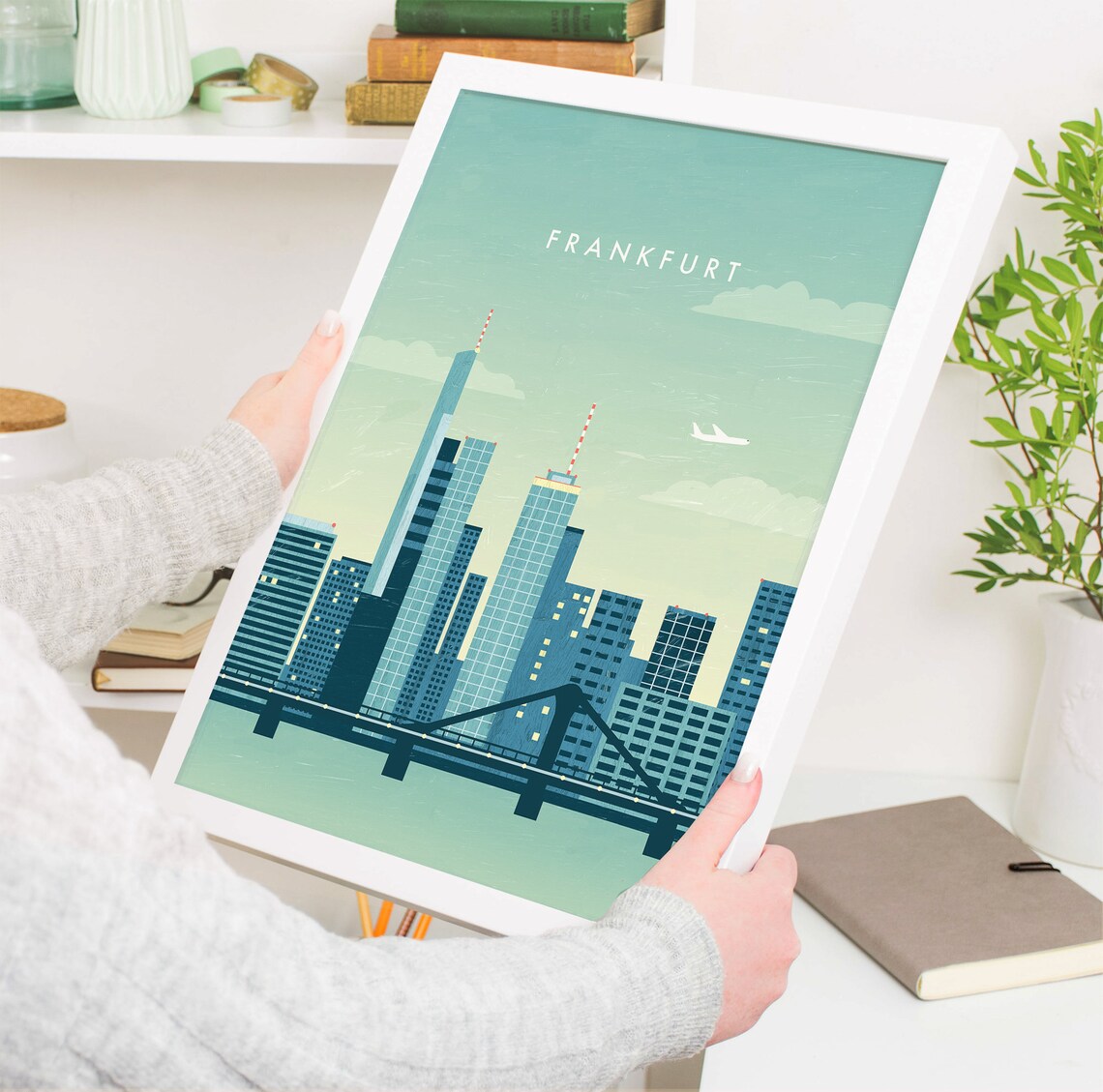 Frankfurt Skyline Minimalist City Poster Print - Image 4