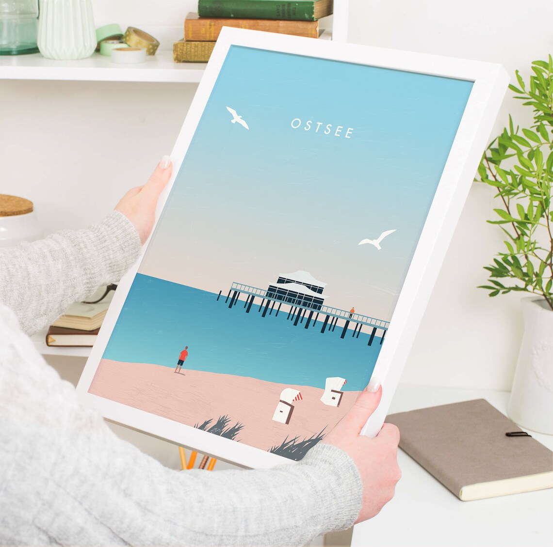 Baltic Sea Minimalist Design Coastal Art Print - Image 4