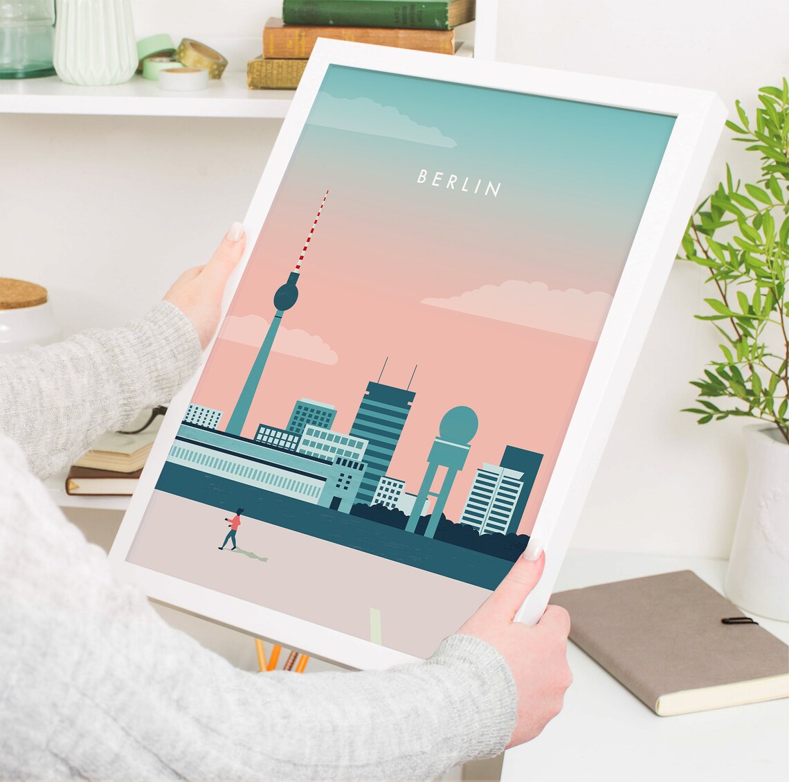 Berlin Skyline Travel Poster, City Wall Art Print - Image 4