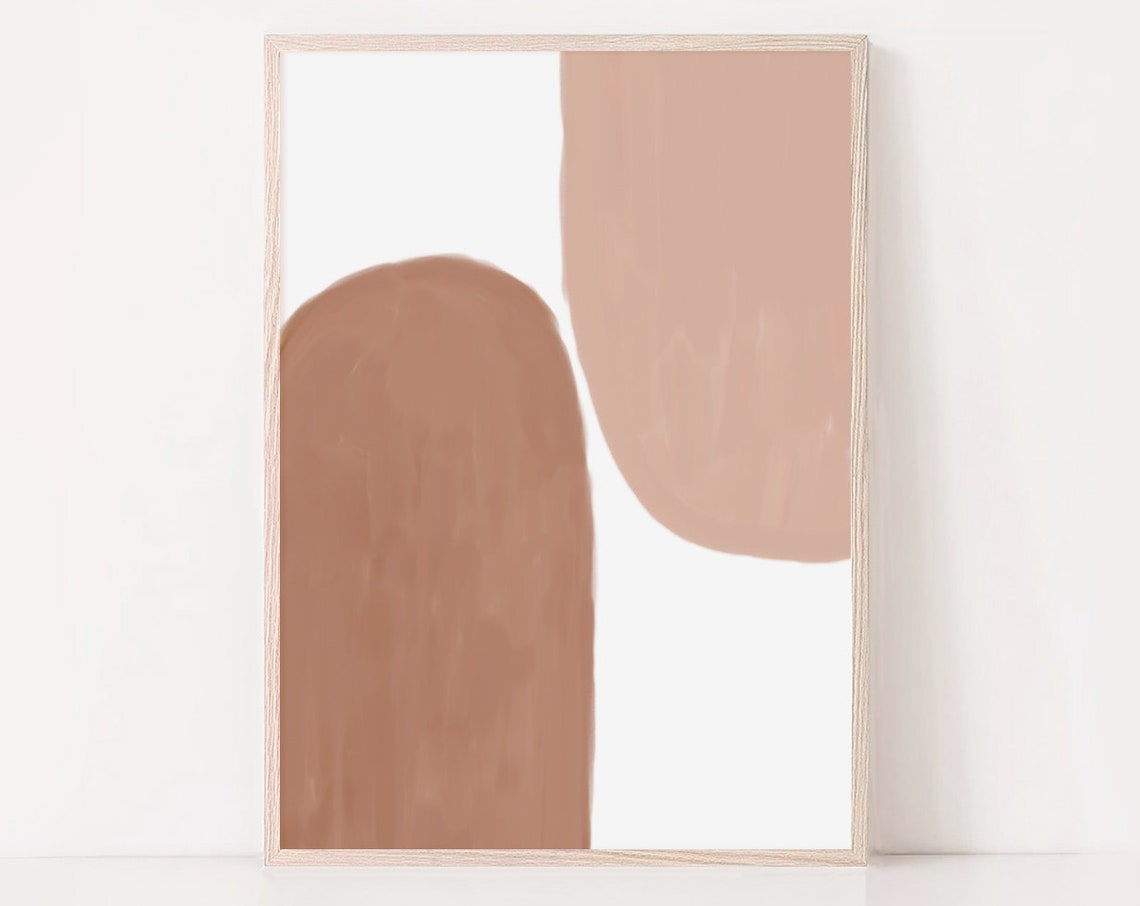 Simple Terracotta Arches Minimal Modern Abstract Neutral Wall Art - Image 3