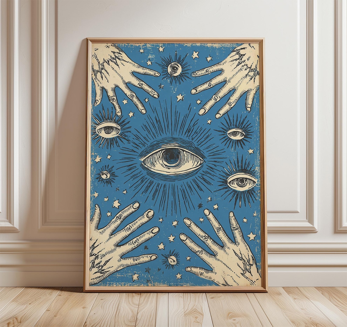 Mystic Eye Poster, Vintage Esoteric Symbol Print