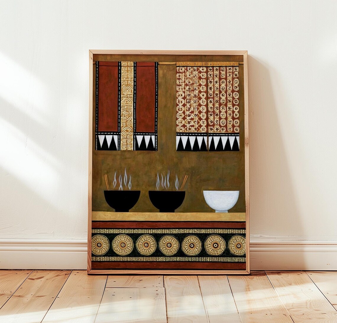 Rustic Kitchen Folk Culinary Art Print