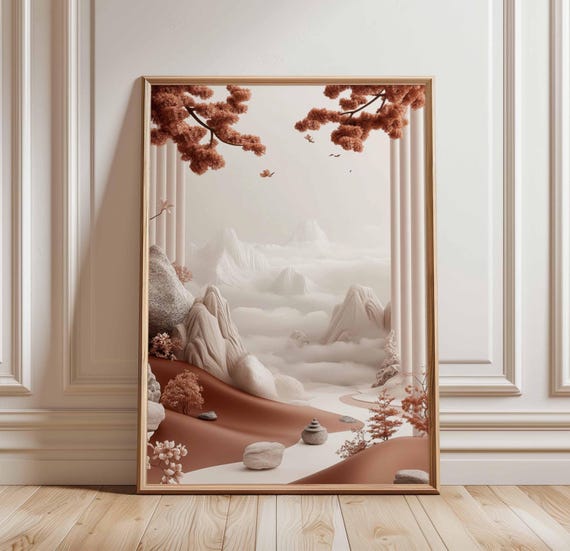 Japanese Wall Art Floral Print Katsushika Hokusai Poster Decor Oriental Nature Botanical