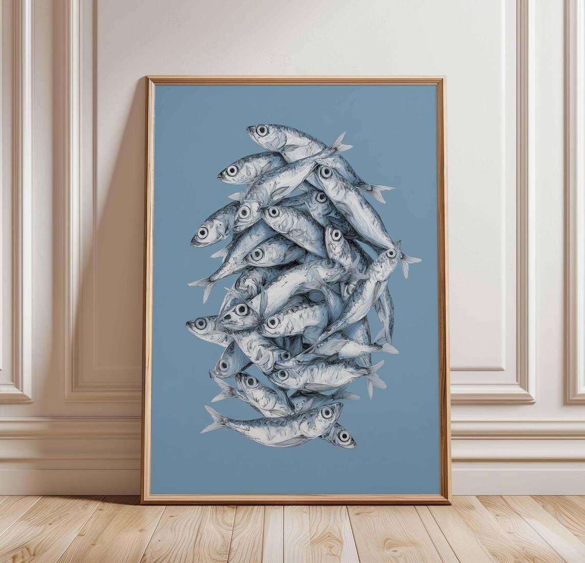 Pop Art Fish Poster, Funky Coastal Sea Life Print