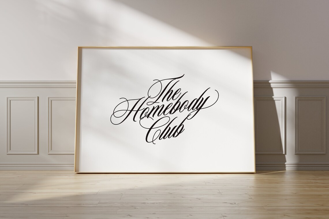 Homebody Club Print, Mid-Century Modern Wall Art