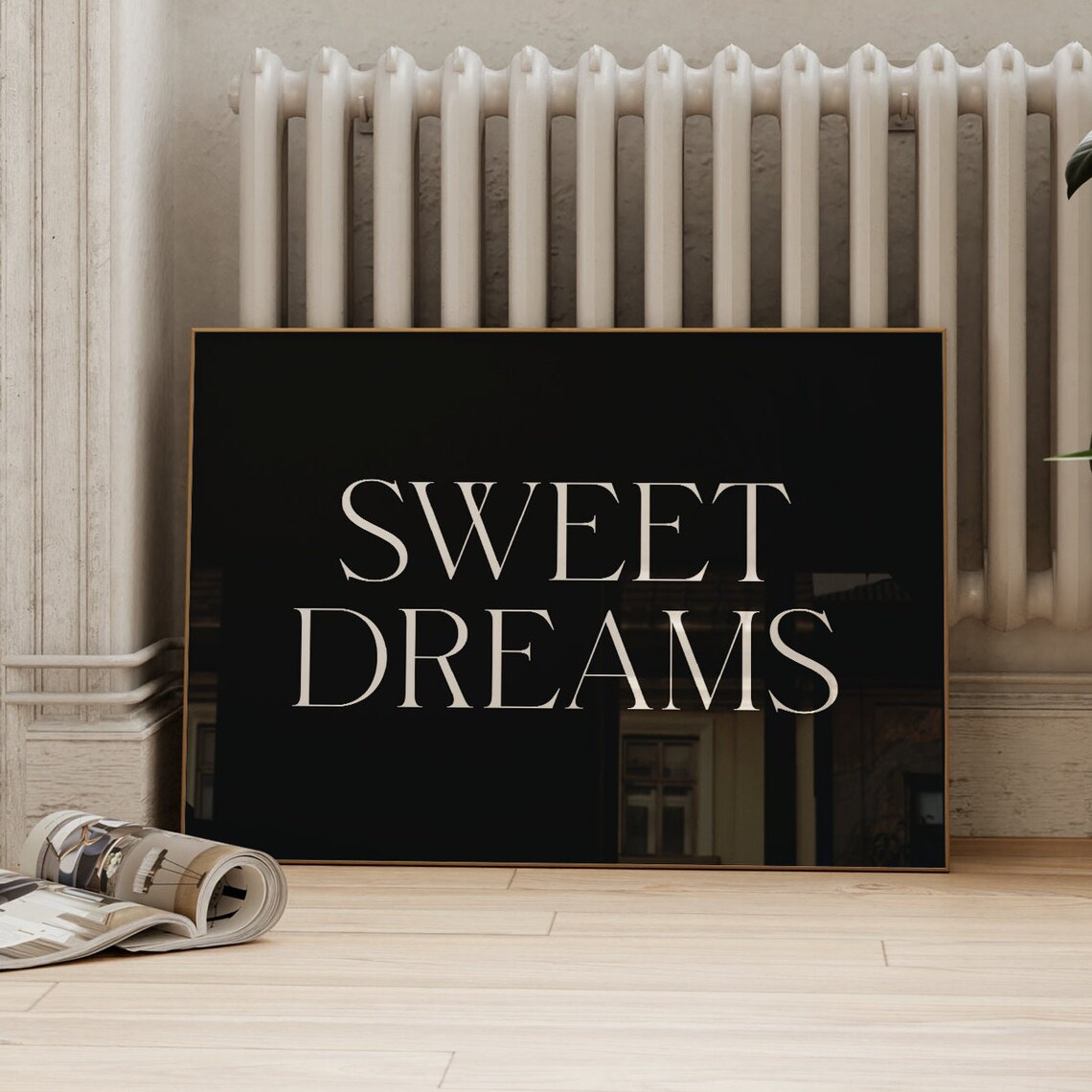 Sweet Dreams Funny Minimalist Bedroom Art Print