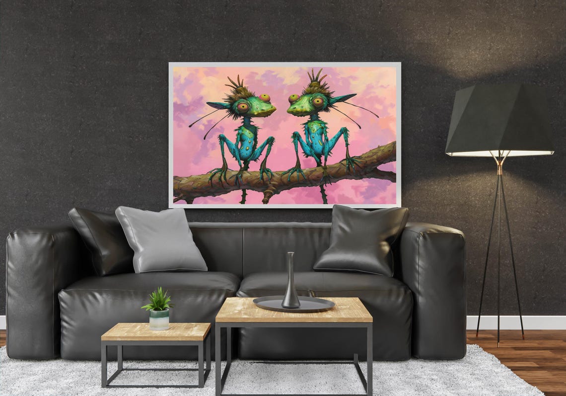 Lumluri Sci Fi Painting Lumluri Surreal Poster Lumluri Art Lumluri Ugly Print Lumluri Weird Portrait Vintage Lumluri Wall Decor - Image 5