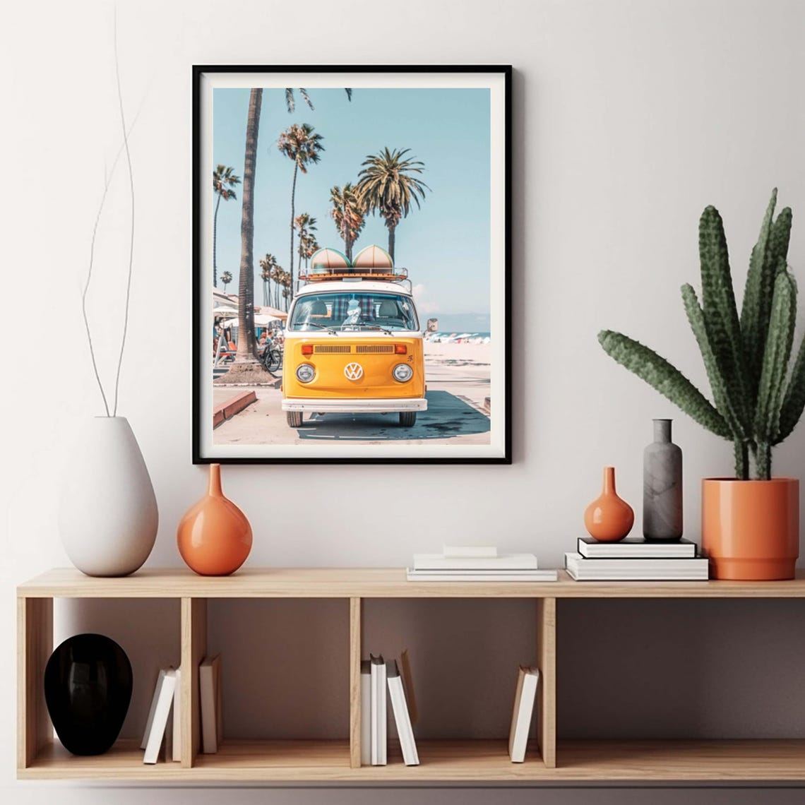 Surfing Van Art Surf Van Print Surf Van Poster Surf Van Boho Painting Beach Portrait Beach Gallery Decor Surf Van Rustic Print - Image 7