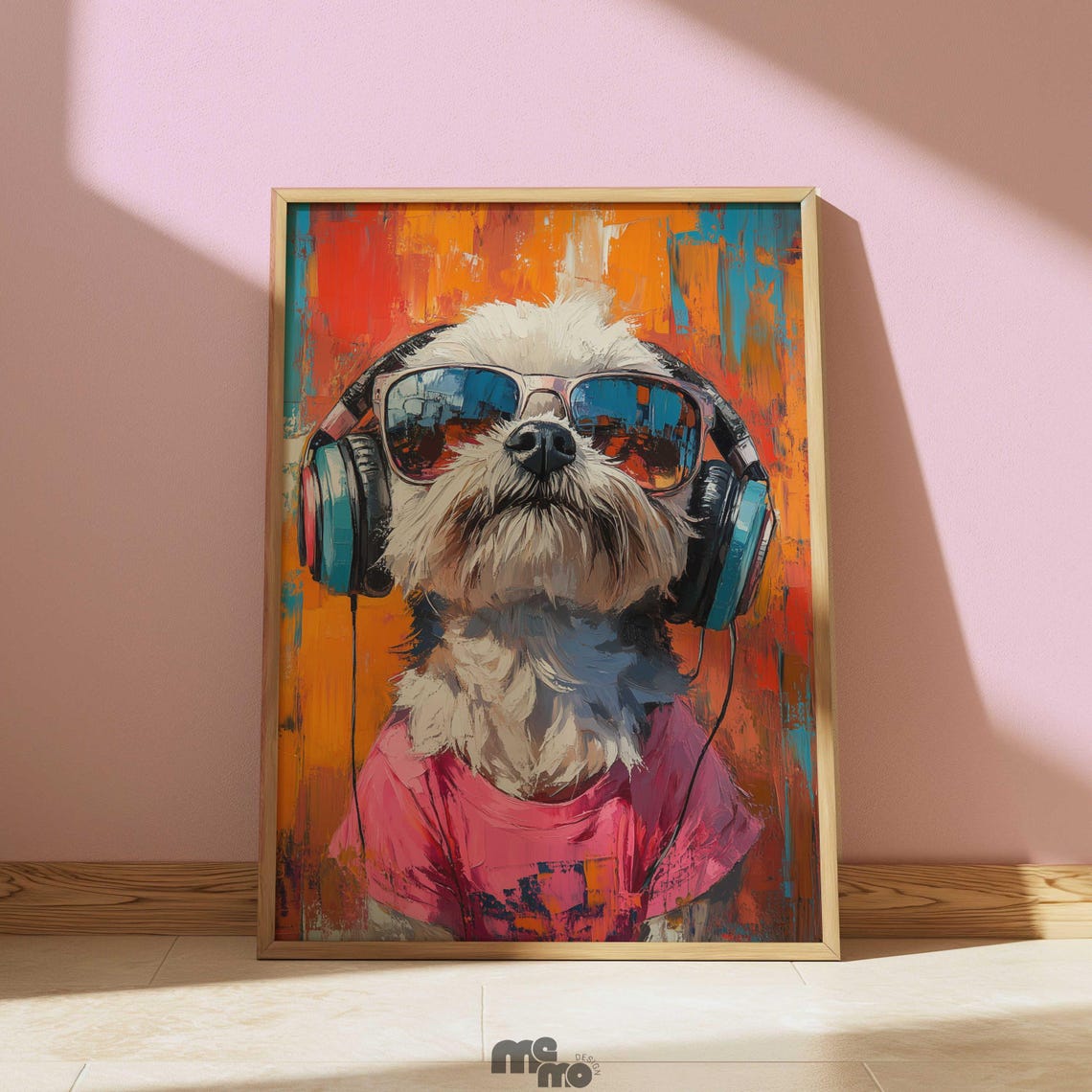 Shih Tzu DJ Dog, Funny Pet Portrait