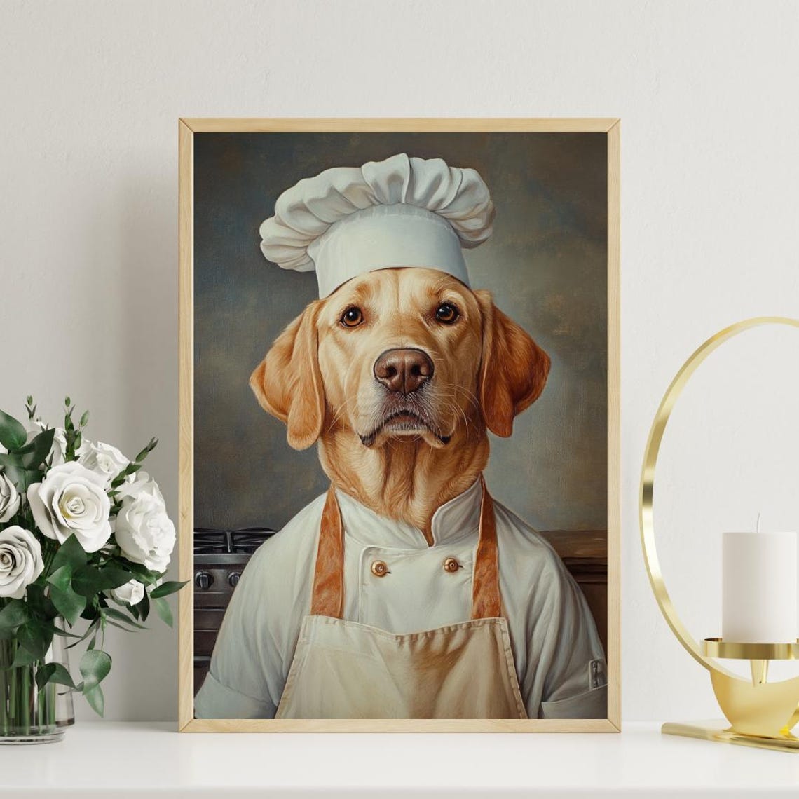 Labrador Retriever Chef Dog Portrait Poster Funny Kitchen Decor Gift - Image 3
