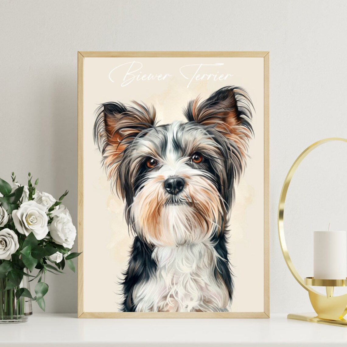 Biewer Terrier Watercolor Art Print, Pet Portrait - Image 3