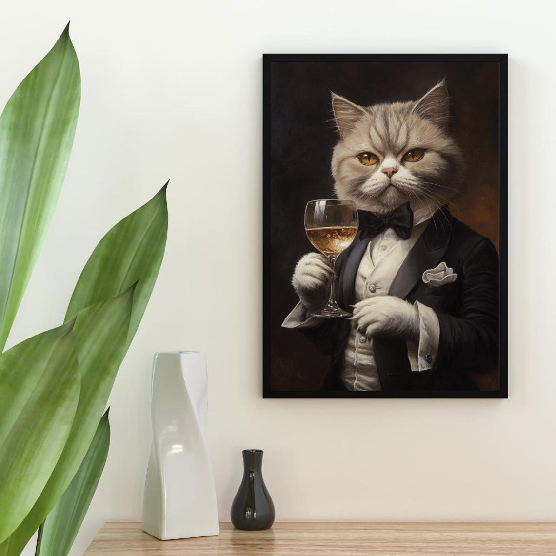 Exotic Shorthair In Tuxedo Poster Pet Poster Exotic Shorthair In Suit Print Exotic Shorthair Portrait Funny Exotic Shorthair Art Cat - Image 2