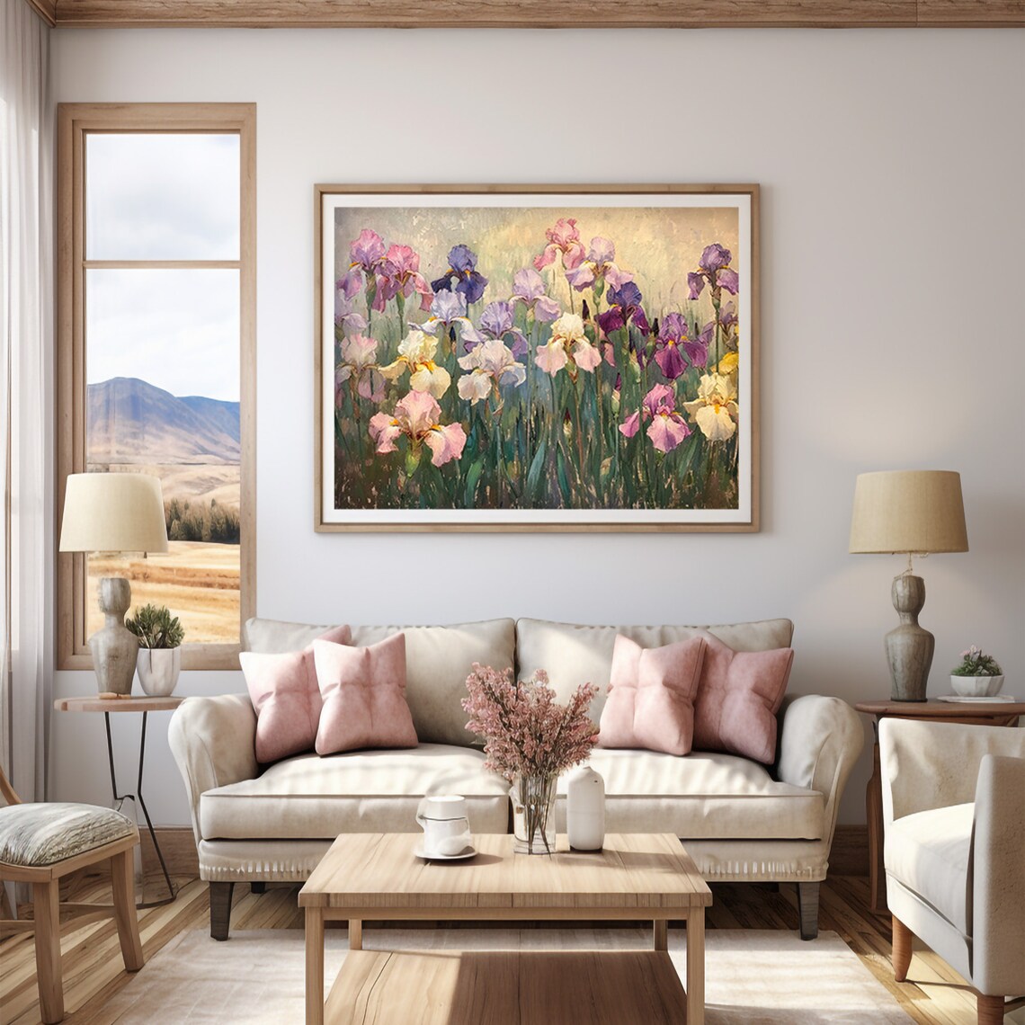 Iris Wildflowers Garden Wall Decor Art Print - Image 6
