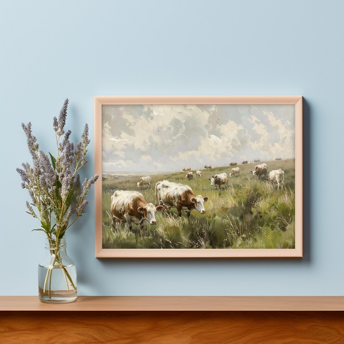Ireland Cow Field Green Irish Pasture Cattle Grazing Landscape Print - Image 6