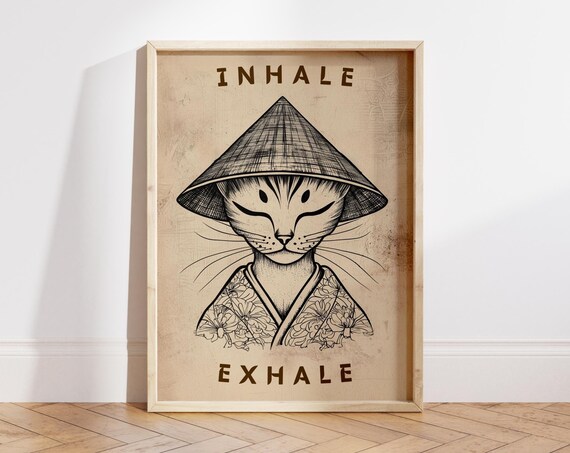 Inhale Exhale - Modern Travel Poster