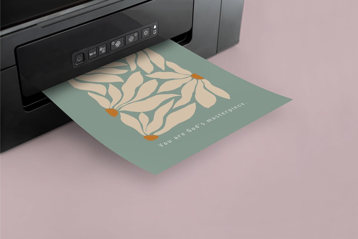 Ephesians 2:10 Sage Green Christian Art Print - Image 3