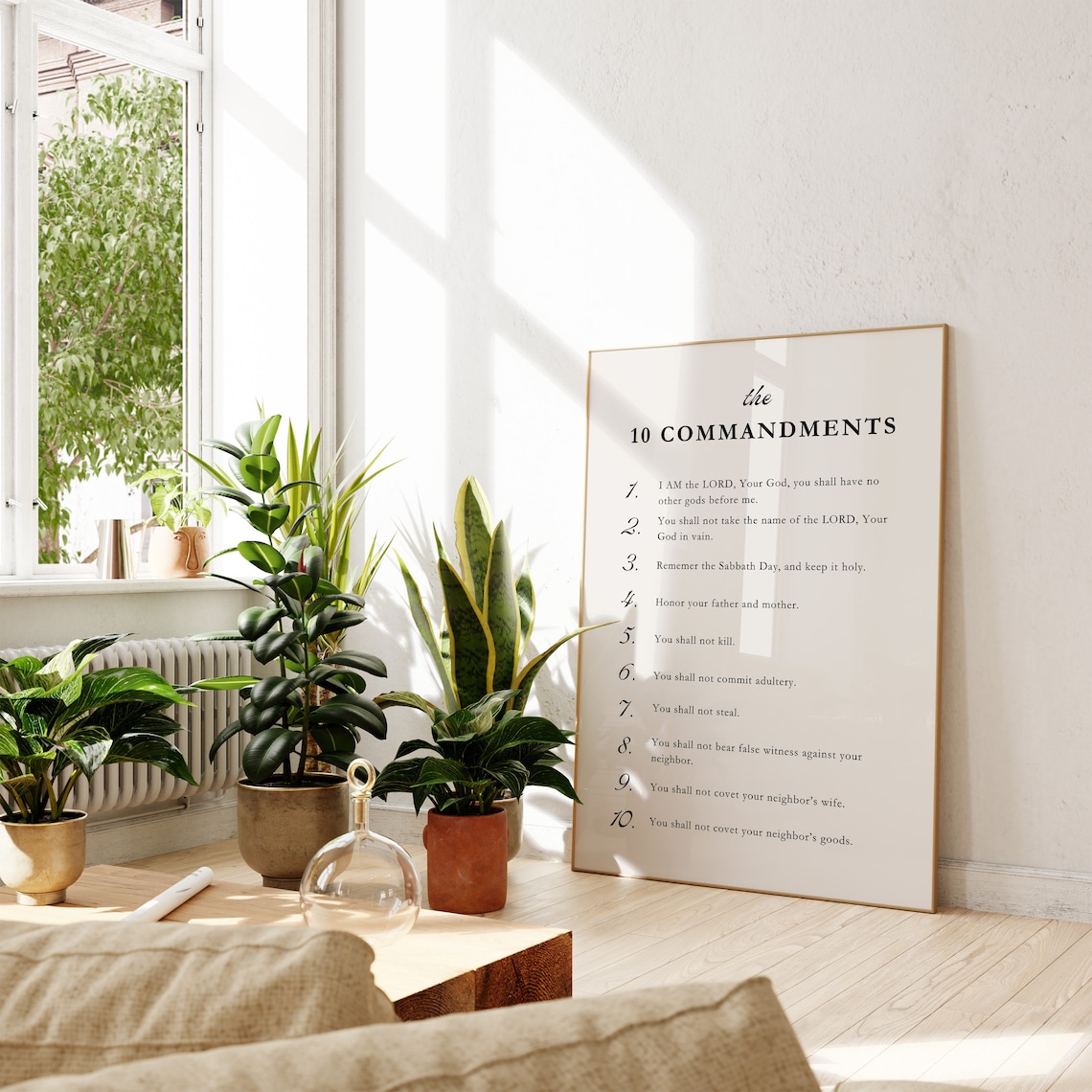 The 10 Commandments Christian Bible Verse Art Print - Image 2