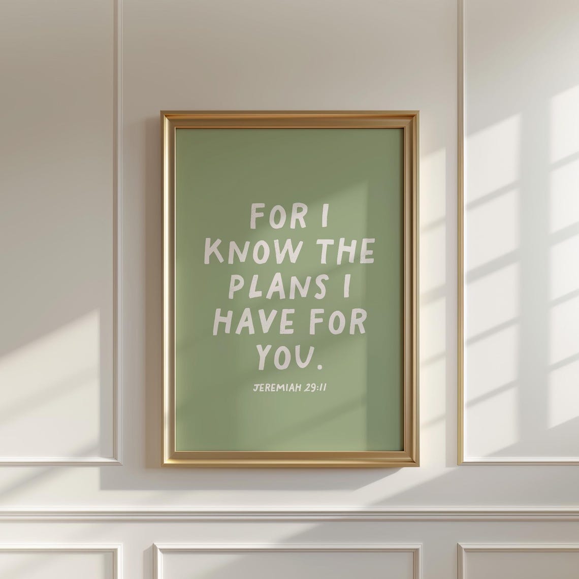 For I Know the Plans I Have for You Jeremiah 29:11 Sage Poster