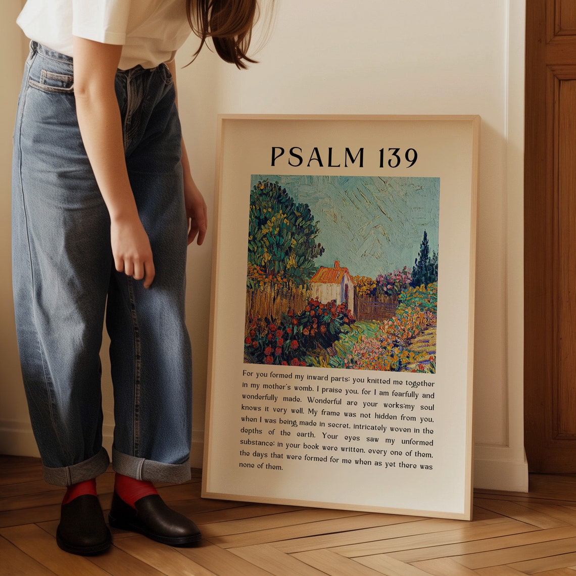 Psalm 139 Fearfully and Wonderfully Made Garden Painting Poster Art - Image 4