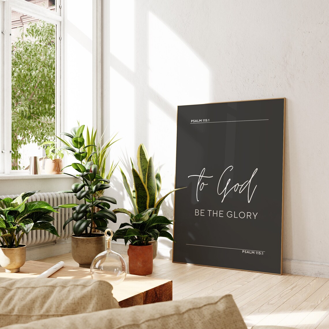 Psalm 1151 To God Be The Glory, Vintage Art Print - Image 3