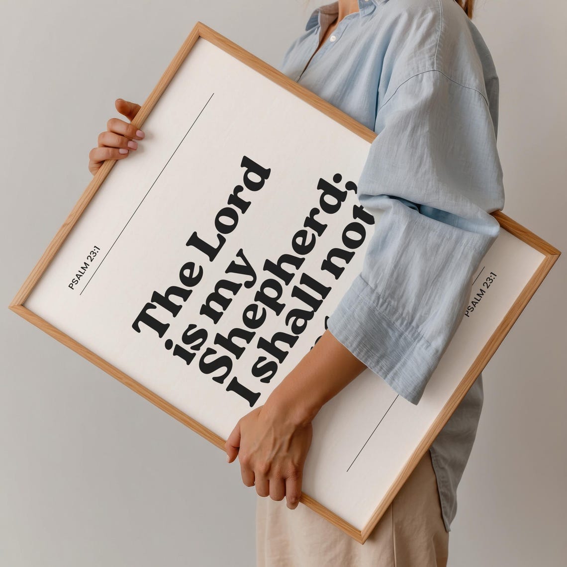 The Lord Is My Shepherd I Shall Not Want Psalm 23 1 Minimalist Poster - Image 2