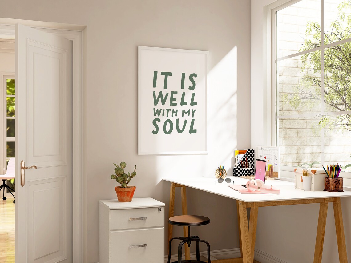 It Is Well With My Soul Minimalist Christian Art - Image 4