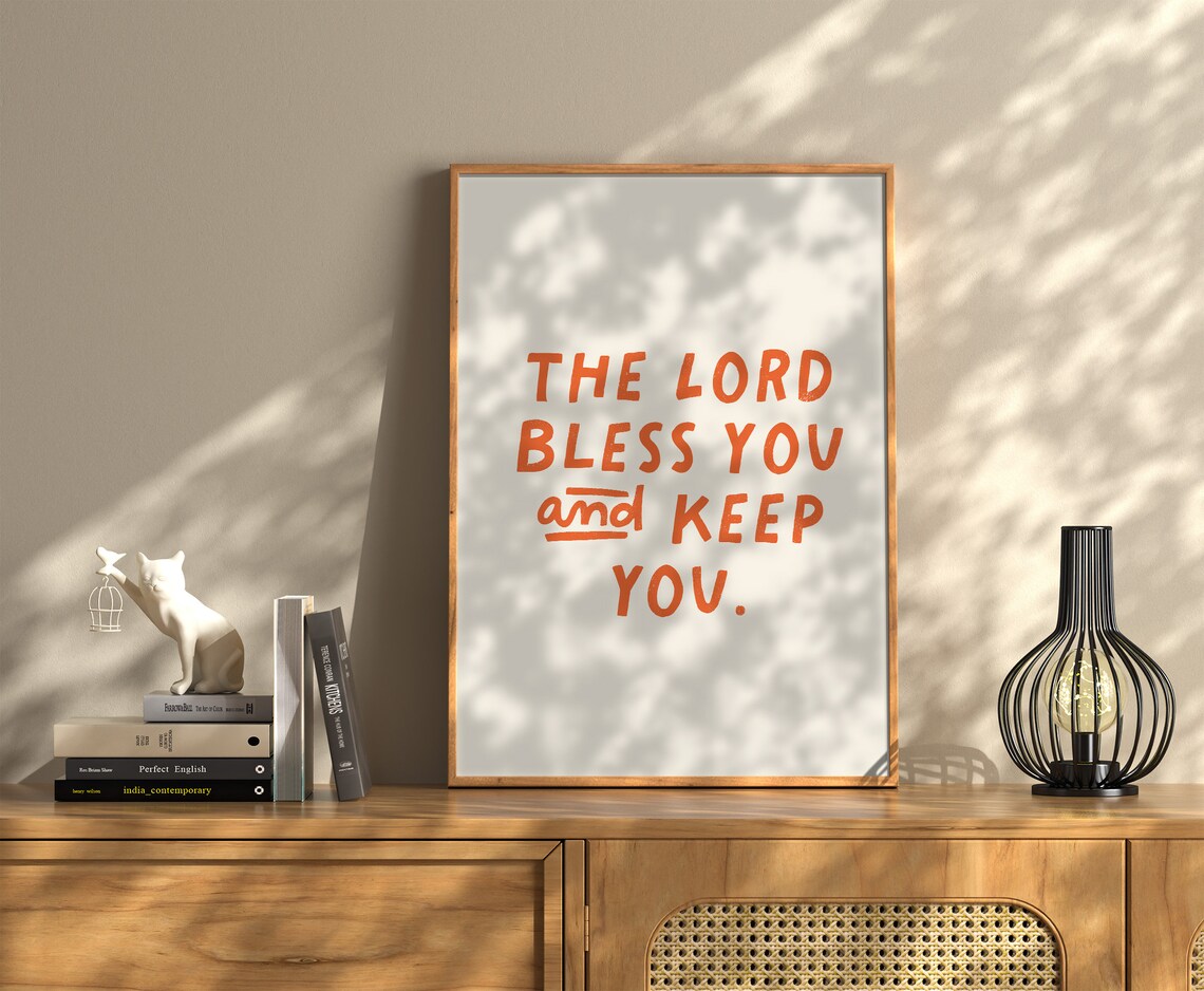 The Blessing Minimalist Christian Art Print - Image 4