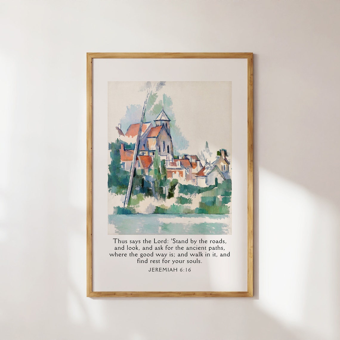 Cezanne Landscape Scripture Trio 3 Piece Bible Verse Poster Set - Image 3