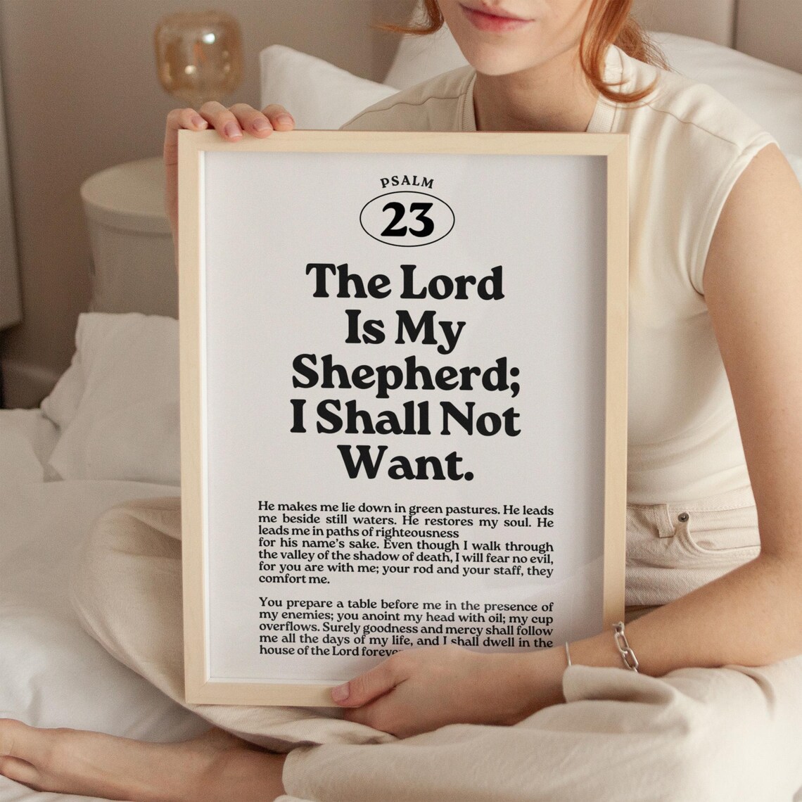 The Lord Is My Shepherd I Shall Not Want Psalm 23 Full Text Bible Poster - Image 3