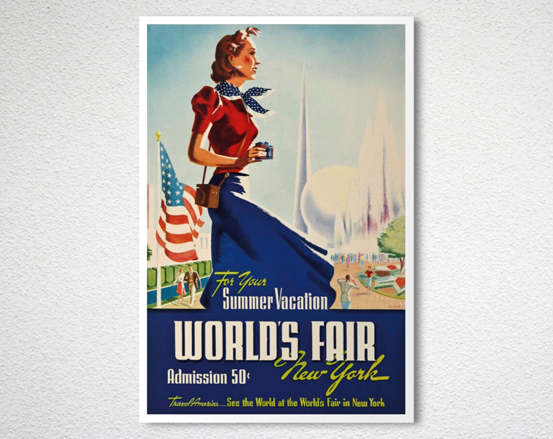 World's Fair New York Vintage Travel Poster - Image 2