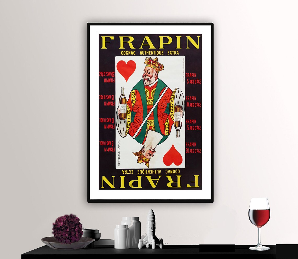 Cognac Frapin Vintage Bar Decor Art Print