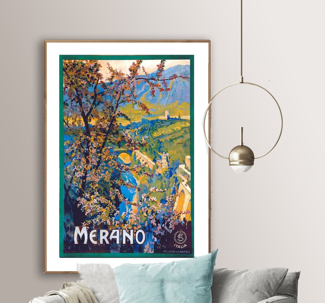 Merano Italy Vintage Travel Poster, Travel Poster - Image 2