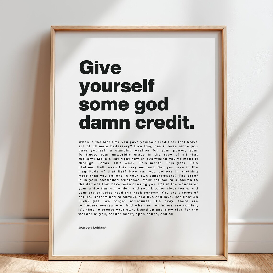 Self Worth Minimalist Confidence Affirmation Art Print