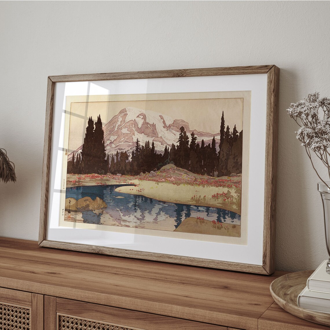 Mt Rainier Ukiyo-E Vintage Travel Poster, Japanese Art - Image 4