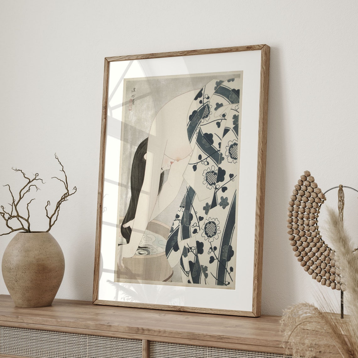 Ukiyo E Japanese Art Ito Shinsui Washing The Hair 1953 Reproduction Japan Wall Decor Colorful Living Room Poster C16 929 - Image 4