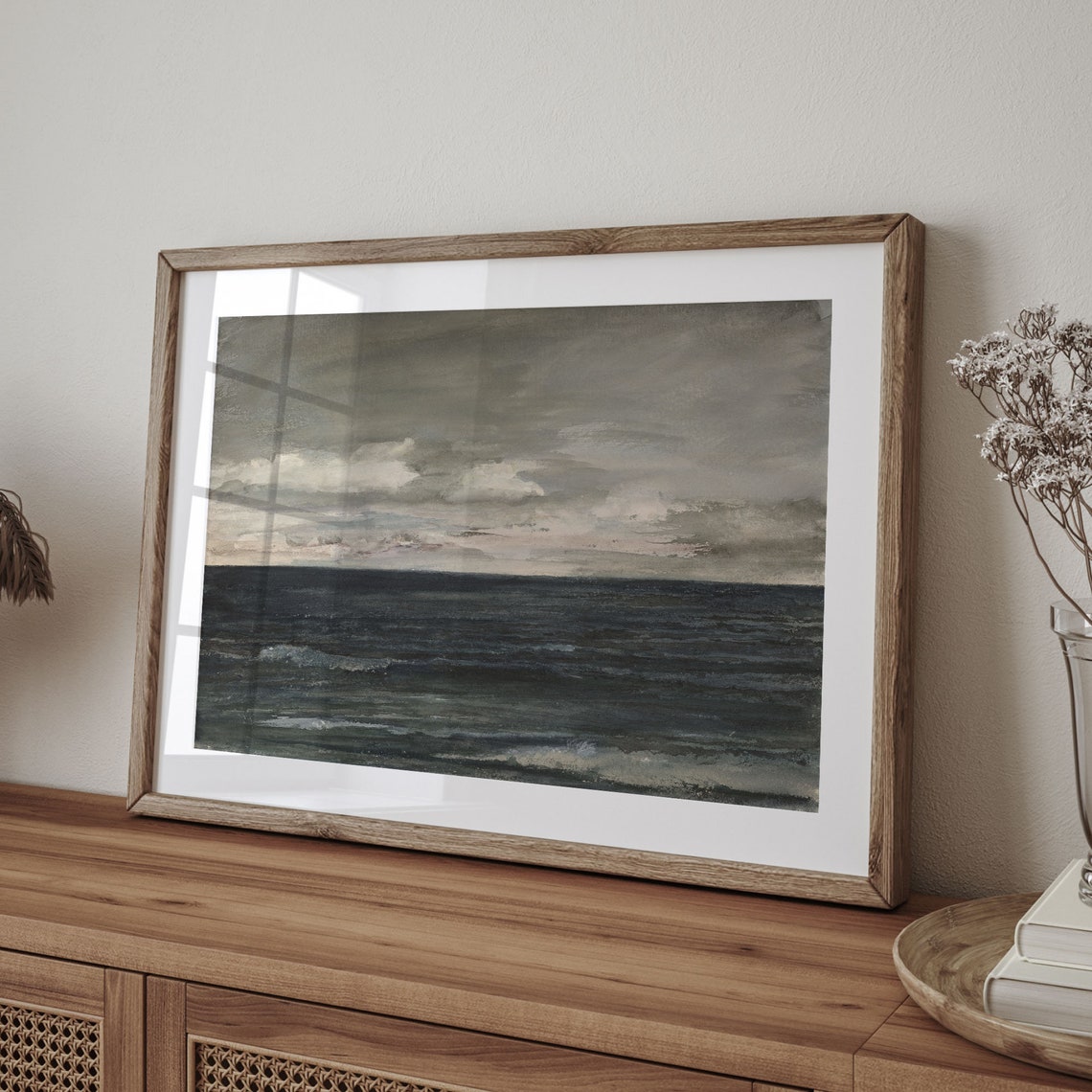 Vintage Dark Moody Ocean Open Water Dramatic Seascape Poster - Image 4