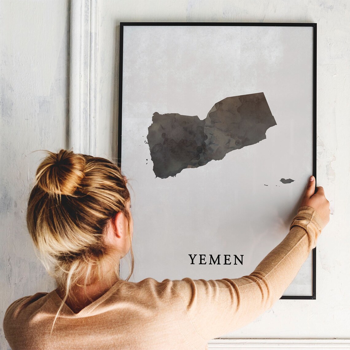 Yemen Vintage Style Map Print, Travel Poster - Image 3