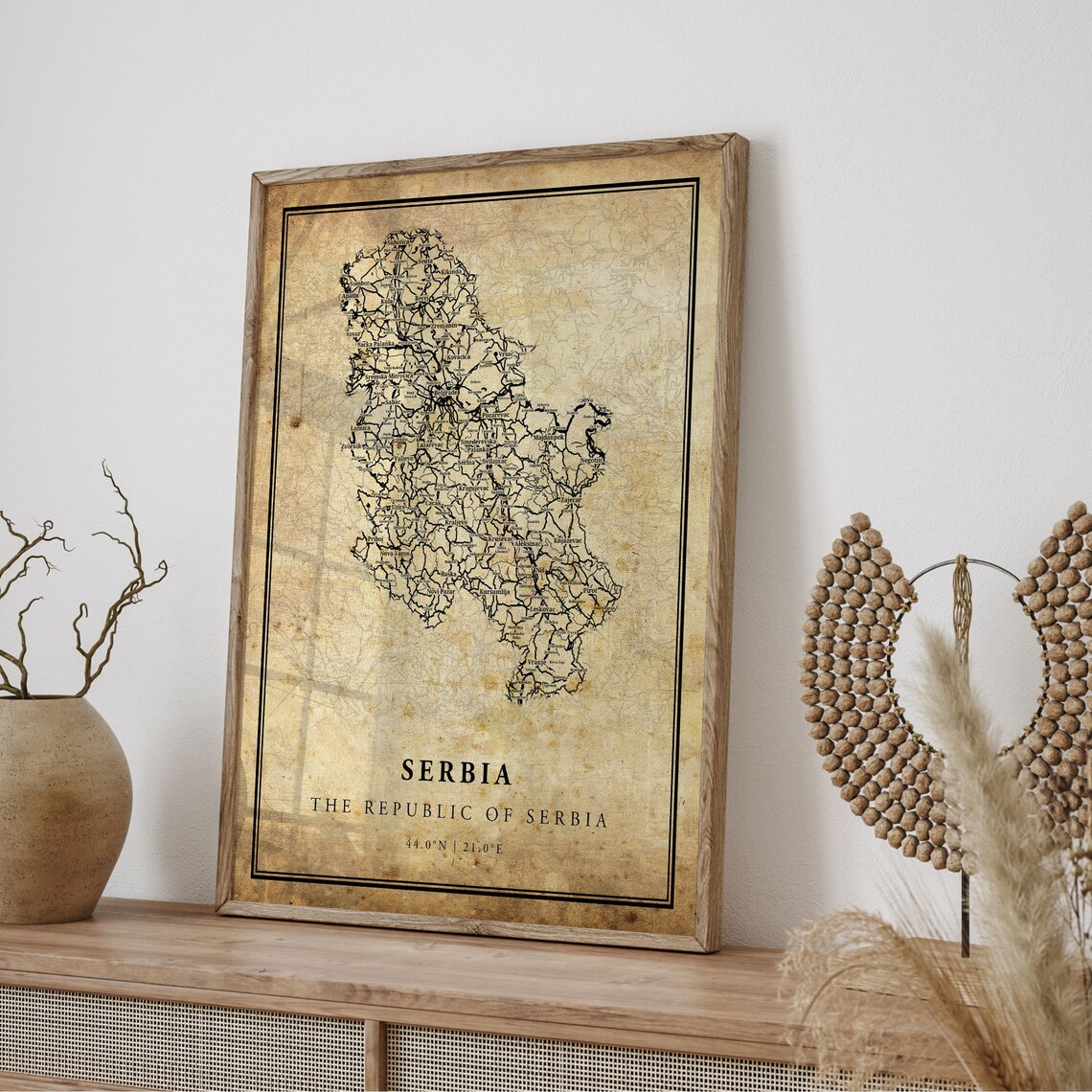 Serbia Vintage Map Poster, Travel Poster Art - Image 4