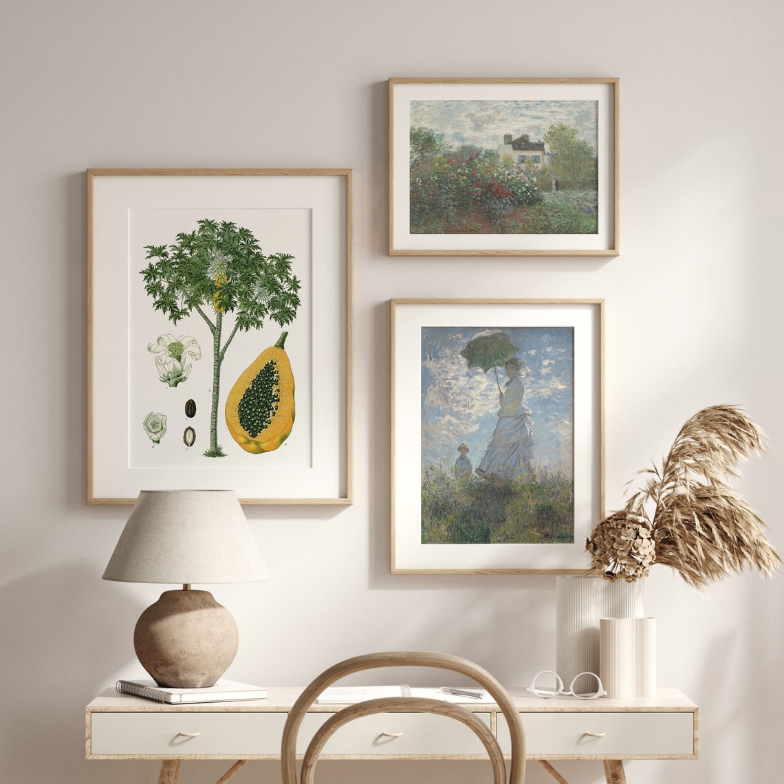 Vintage Papaya Tree Botanical Illustration Tropical Fruit Wall Poster - Image 2