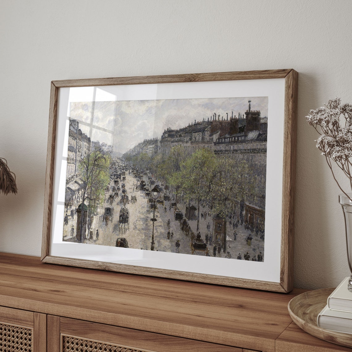 Vintage Paris Cityscape Oil Painting French Architecture Art Antique Spring Decor Paris Street Scene French Country Decor C16 463 - Image 4
