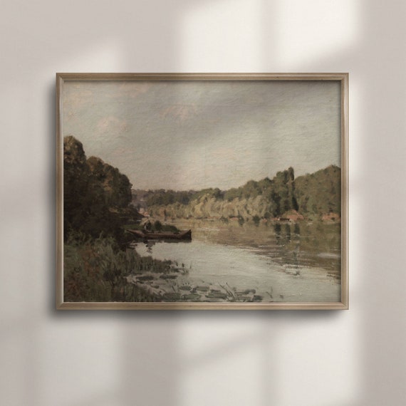 Vintage Oil Painting Landscape Nature Art Print Country Wall Decor Farmhouse Style Rustic Home Decor Poster C16 462